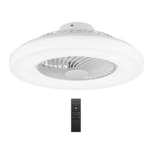 POWERTECH smart ανεμιστήρας οροφής HLL-0172 με LED φως, 25W, Φ55x20cm, λευκός | Φωτισμός | elabstore.gr