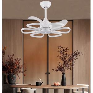 POWERTECH ανεμιστήρας οροφής HLL-0173 με LED φως, 96W, Φ55x35cm, λευκός | Φωτισμός | elabstore.gr
