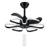 POWERTECH ανεμιστήρας οροφής HLL-0174 με LED φως, 96W, Φ55x35cm, μαύρος | Φωτισμός | elabstore.gr