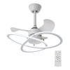 POWERTECH ανεμιστήρας οροφής HLL-0175 με LED φως, 96W, Φ60x25cm, λευκός | Φωτισμός | elabstore.gr