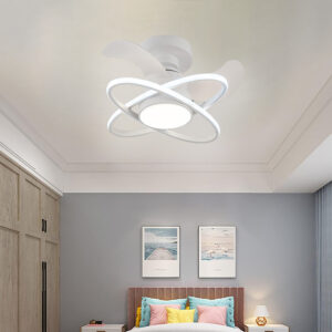 POWERTECH ανεμιστήρας οροφής HLL-0177 με LED φως, 96W, Φ60x28cm, λευκός | Φωτισμός | elabstore.gr