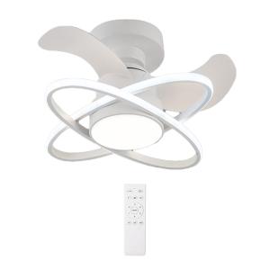 POWERTECH ανεμιστήρας οροφής HLL-0177 με LED φως, 96W, Φ60x28cm, λευκός | Φωτισμός | elabstore.gr