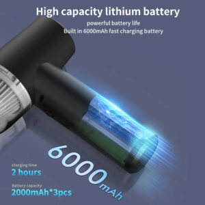 KINZIR 2 σε 1 σκουπάκι χειρός & air duster VC43, 70W, 6000mAh, μαύρο | Εργαλεία | elabstore.gr