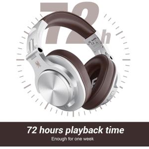 ONEODIO headphones Fusion A70, ενσύρματα/ασύρματα, Hi-Res, 40mm, ασημί | eLabstore.gr