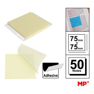 MP αυτοκόλλητα χαρτάκια σημειώσεων PN346-07, 75x75mm, διάφανα, 50τμχ | Αναλώσιμα - Είδη Γραφείου | elabstore.gr