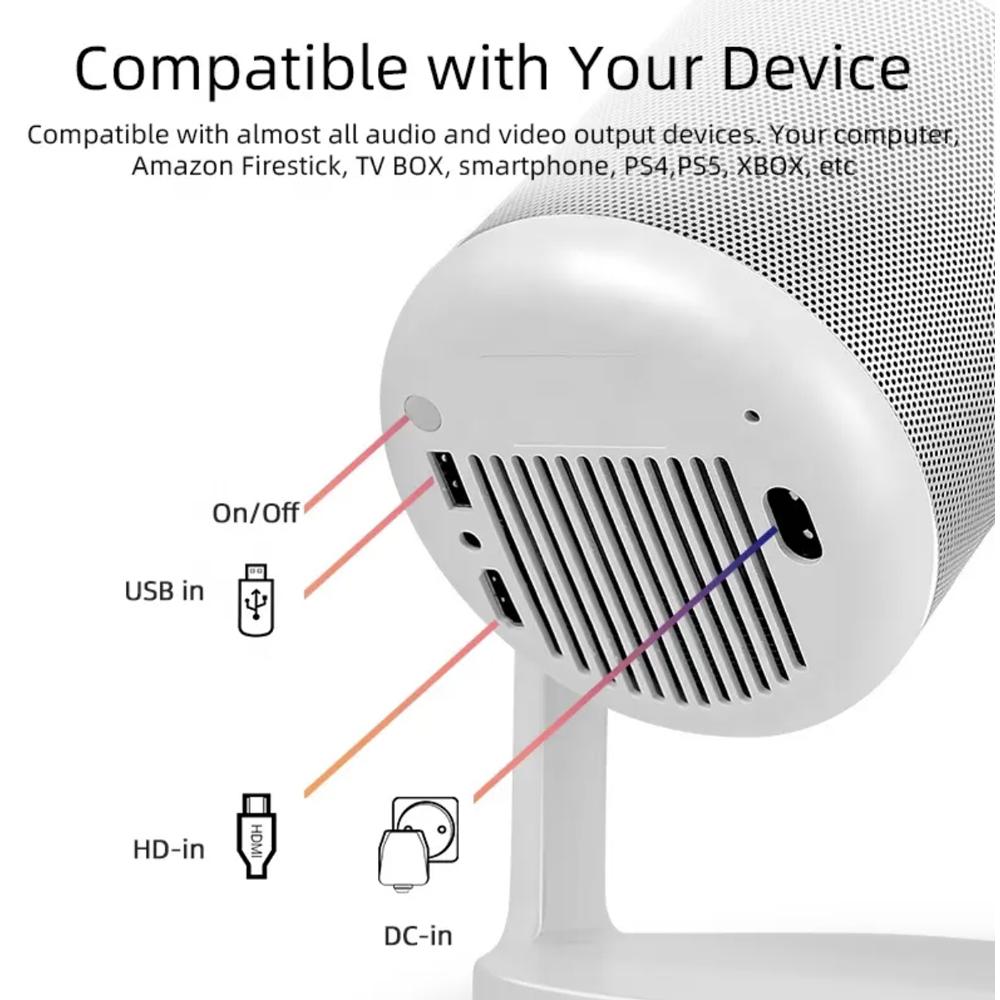 POWERTECH smart βιντεοπροβολέας PT-1305, 1080p, WiFi, Android, 170 ANSI lumens, λευκός | eLabstore.gr POWERTECH smart βιντεοπροβολέας PT-1305, 1080p, WiFi, Android, 170 ANSI lumens, λευκός | Εικόνα & Ήχος | elabstore.gr