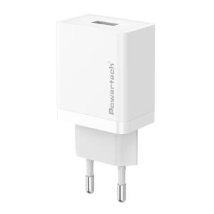 POWERTECH φορτιστής τοίχου PT-1320, USB, 12W, λευκός | Αξεσουάρ κινητών | elabstore.gr