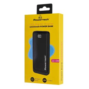 POWERTECH power bank PT-1326 με οθόνη, 10000mAh, 22.5W, μαύρο | Αξεσουάρ κινητών | elabstore.gr