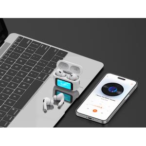 CELEBRAT earphones με θήκη φόρτισης W63, οθόνη αφής, TWS, ANC, 13mm, 30/360mAh, λευκό | Αξεσουάρ κινητών | elabstore.gr