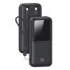 USAMS power bank US-CD212 με καλώδια, 4x έξοδοι, 20000mAh, 20W, μαύρο | Αξεσουάρ κινητών | elabstore.gr