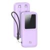 USAMS power bank US-CD212 με καλώδια, 4x έξοδοι, 20000mAh, 20W, μωβ | Αξεσουάρ κινητών | elabstore.gr