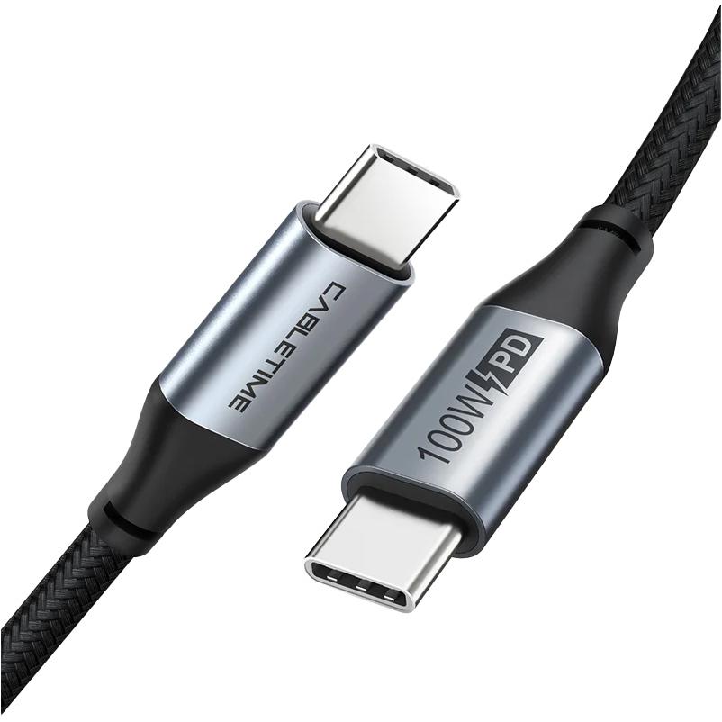 CABLETIME καλώδιο USB-C CMCM100W, 100W PD, 480Mbps, 1.5m, μαύρο | eLabstore.gr CABLETIME καλώδιο USB-C CMCM100W, 100W PD, 480Mbps, 1.5m, μαύρο | Καλώδια - Αντάπτορες | elabstore.gr