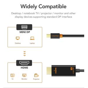 CABLETIME καλώδιο mini DisplayPort σε HDMI CT-AV588-03G4K, 4K/30Hz, 1.8m, μαύρο | Καλώδια - Αντάπτορες | elabstore.gr