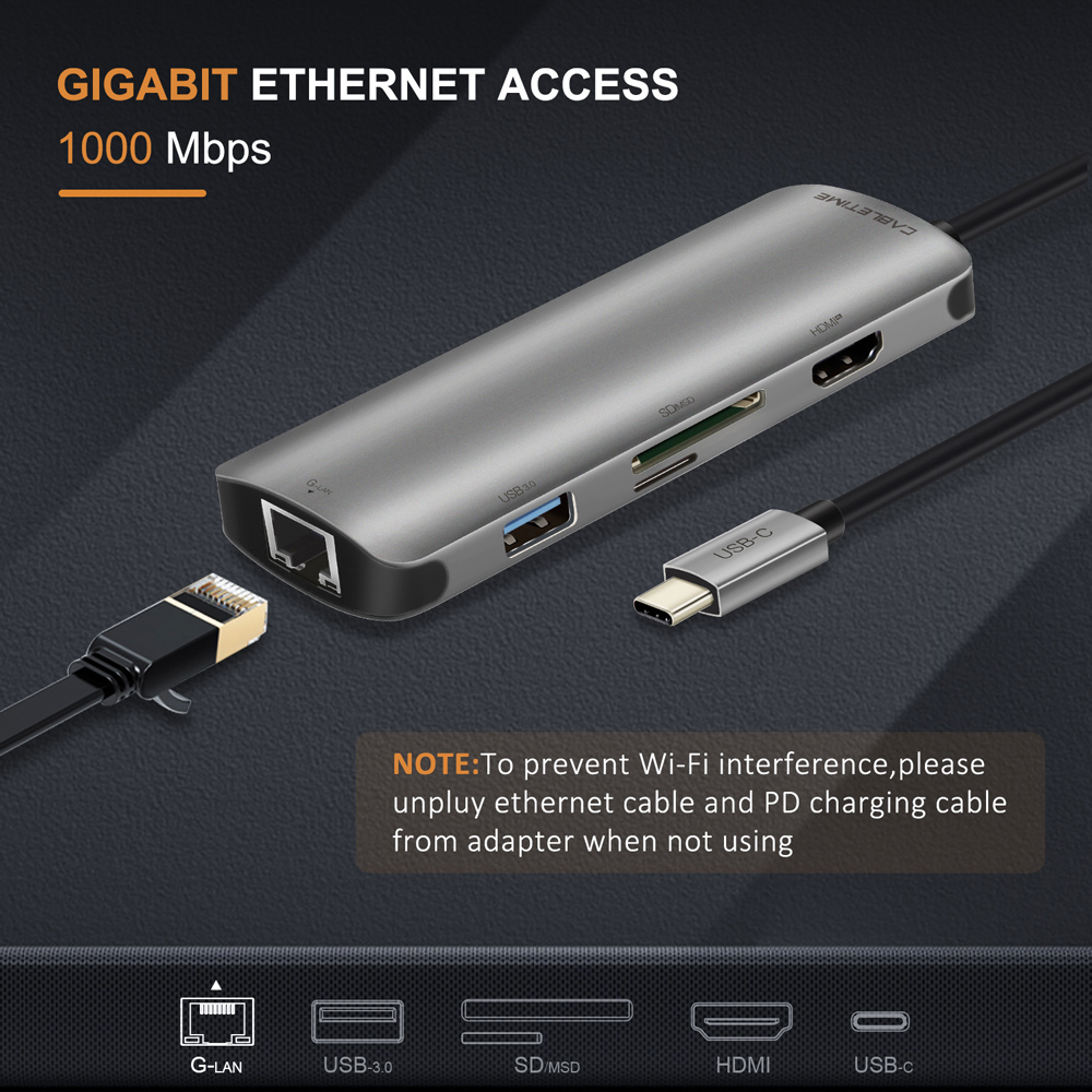 CABLETIME docking station CT-CMHD61L, 6 θυρών, USB-C σύνδεση, 4K, 100W, γκρι | eLabstore.gr CABLETIME docking station CT-CMHD61L, 6 θυρών, USB-C σύνδεση, 4K, 100W, γκρι | Συνοδευτικά PC | elabstore.gr
