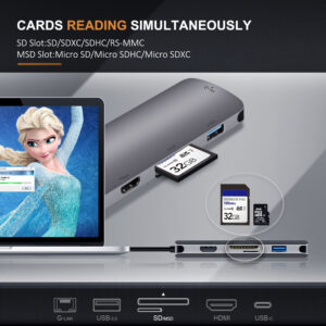 CABLETIME docking station CT-CMHD61L, 6 θυρών, USB-C σύνδεση, 4K, 100W, γκρι | eLabstore.gr CABLETIME docking station CT-CMHD61L, 6 θυρών, USB-C σύνδεση, 4K, 100W, γκρι | eLabstore.gr
