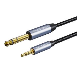 CABLETIME καλώδιο ήχου 3.5mm σε 6.35mm CT-AV321-H11G, 1m, μαύρο | Καλώδια - Αντάπτορες | elabstore.gr
