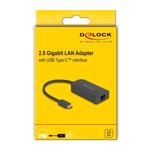 DELOCK αντάπτορας δικτύου 66046, USB-C, 2.5Gbps Ethernet, μαύρος | eLabstore.gr DELOCK αντάπτορας δικτύου 66046, USB-C, 2.5Gbps Ethernet, μαύρος | Δικτυακά | elabstore.gr