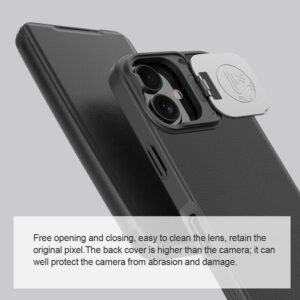 NILLKIN θήκη Qin Prop Leather για iPhone 16, δερμάτινη, μαύρη | Αξεσουάρ κινητών | elabstore.gr