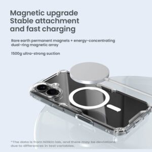 NILLKIN θήκη Nature TPU Pro Magnetic για iPhone 16, διάφανη-μπλε | Αξεσουάρ κινητών | elabstore.gr
