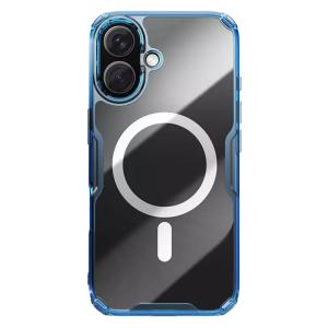 NILLKIN θήκη Nature TPU Pro Magnetic για iPhone 16, διάφανη-μπλε | Αξεσουάρ κινητών | elabstore.gr