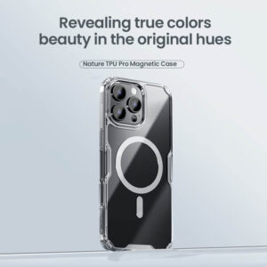 NILLKIN θήκη Nature TPU Pro Magnetic για iPhone 16 Pro, διάφανη-μπλε | Αξεσουάρ κινητών | elabstore.gr
