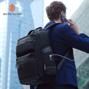 ARCTIC HUNTER τσάντα πλάτης B00682 με θήκη laptop 15.6", USB, λουκέτο TSA, 23.5L, μαύρη | Προσωπική Φροντίδα | elabstore.gr