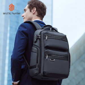 ARCTIC HUNTER τσάντα πλάτης B00682 με θήκη laptop 15.6", USB, λουκέτο TSA, 23.5L, γκρι | Προσωπική Φροντίδα | elabstore.gr