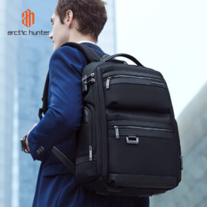 ARCTIC HUNTER τσάντα πλάτης B00682 με θήκη laptop 15.6", USB, λουκέτο TSA, 23.5L, γκρι | Προσωπική Φροντίδα | elabstore.gr