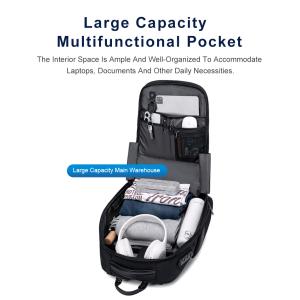 ARCTIC HUNTER τσάντα πλάτης B00682 με θήκη laptop 15.6", USB, λουκέτο TSA, 23.5L, γκρι | eLabstore.gr