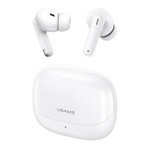 USAMS earphones με θήκη φόρτισης IF27, TWS, Φ13mm, 25/250mAh, λευκά | Αξεσουάρ κινητών | elabstore.gr