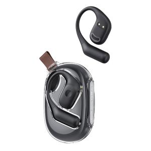 USAMS earphones με θήκη φόρτισης UG26, OWS, Φ14.2mm, 50/300mAh, μαύρα | Αξεσουάρ κινητών | elabstore.gr