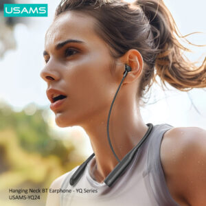USAMS earphones YQ24 με μαγνήτη, Bluetooth, 130mAh, μαύρα | Αξεσουάρ κινητών | elabstore.gr