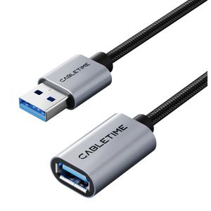 CABLETIME καλώδιο προέκτασης USB CT-AMAF1, 5Gbps, 2m, μαύρο | Καλώδια - Αντάπτορες | elabstore.gr