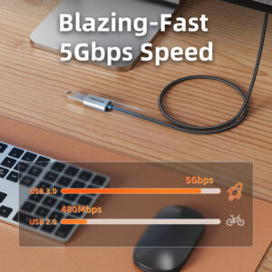CABLETIME καλώδιο προέκτασης USB CT-AMAF1, 5Gbps, 2m, μαύρο | eLabstore.gr