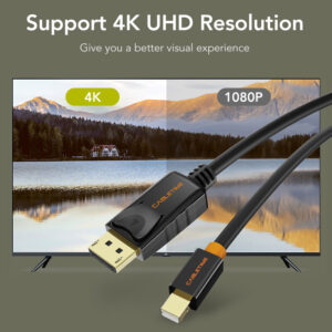 CABLETIME καλώδιο mini DisplayPort σε DisplayPort CT-AV588-02G, 4K/60Hz, 1m, λευκό | Καλώδια - Αντάπτορες | elabstore.gr