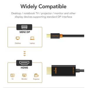 CABLETIME καλώδιο mini DisplayPort σε HDMI CT-AV588-03G, 1080p/60Hz, 1m, μαύρο | Καλώδια - Αντάπτορες | elabstore.gr
