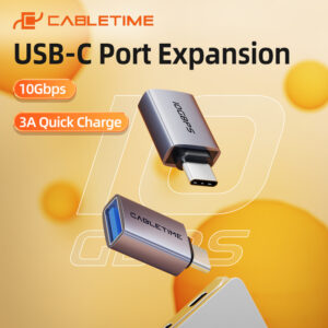 CABLETIME αντάπτορας USB-C σε USB CT-CMAF10-AG, 10Gbps, γκρι | eLabstore.gr CABLETIME αντάπτορας USB-C σε USB CT-CMAF10-AG, 10Gbps, γκρι | Καλώδια - Αντάπτορες | elabstore.gr