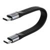 CABLETIME καλώδιο USB-C CT-FU4-AG, flat, 240W, 40Gbps, 8K/60Hz, USB4, 0.15m, μαύρο | Καλώδια - Αντάπτορες | elabstore.gr