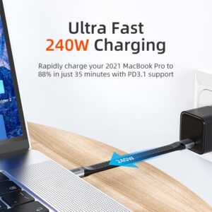 CABLETIME καλώδιο USB-C CT-FU4-AG, flat, 240W, 40Gbps, 8K/60Hz, USB4, 0.15m, μαύρο | eLabstore.gr CABLETIME καλώδιο USB-C CT-FU4-AG, flat, 240W, 40Gbps, 8K/60Hz, USB4, 0.15m, μαύρο | Καλώδια - Αντάπτορες | elabstore.gr
