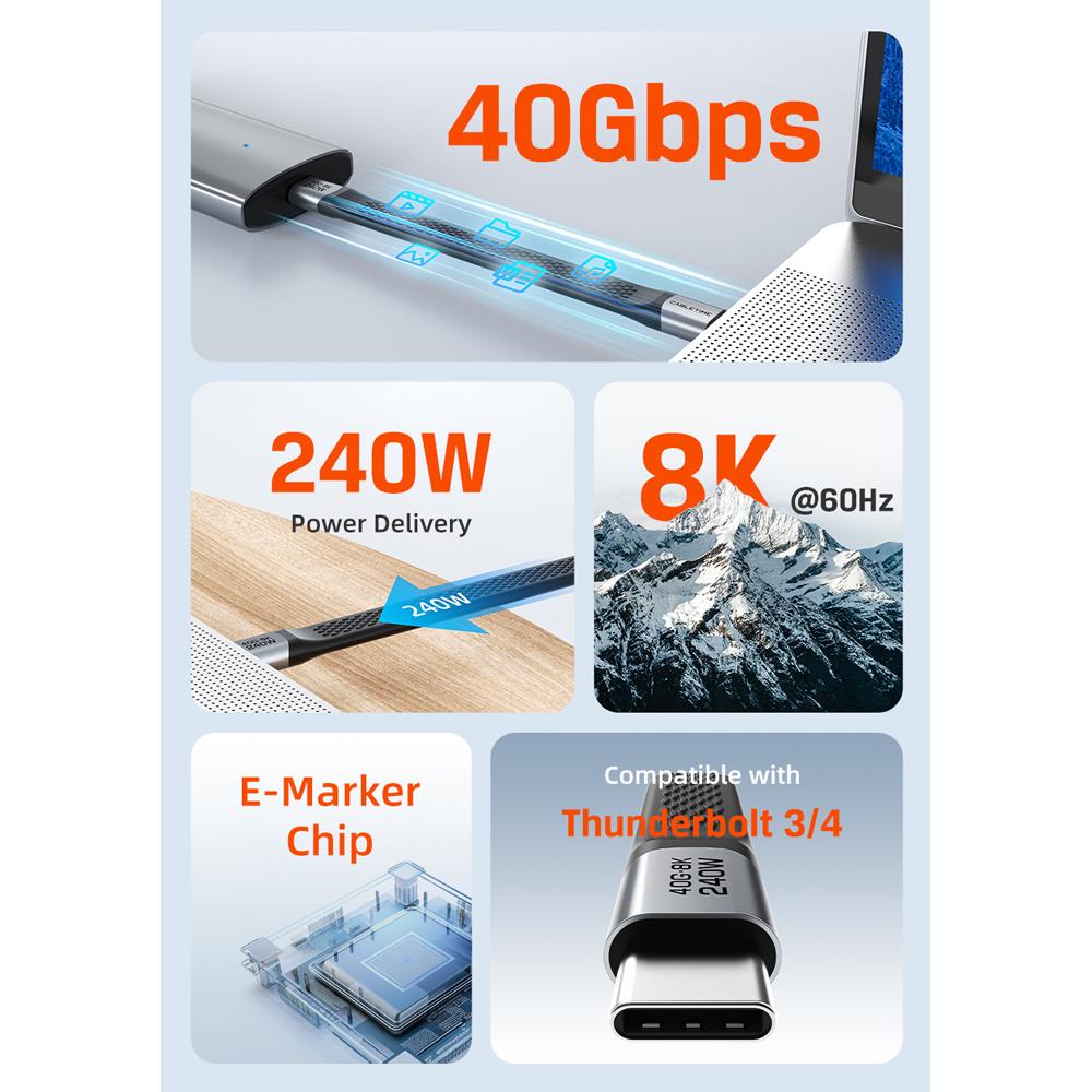 CABLETIME καλώδιο USB-C CT-FU4-AG, flat, 240W, 40Gbps, 8K/60Hz, USB4, 0.15m, μαύρο | eLabstore.gr CABLETIME καλώδιο USB-C CT-FU4-AG, flat, 240W, 40Gbps, 8K/60Hz, USB4, 0.15m, μαύρο | Καλώδια - Αντάπτορες | elabstore.gr