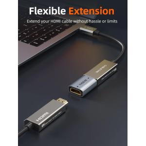 CABLETIME αντάπτορας HDMI CT-HEF8K-AG, 8K/60Hz, 4K/120Hz, 48 Gbps, γκρι | Καλώδια - Αντάπτορες | elabstore.gr