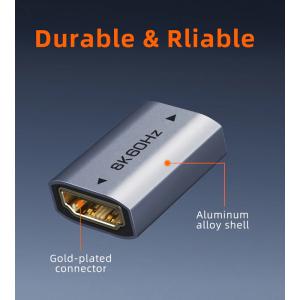 CABLETIME αντάπτορας HDMI CT-HEF8K-AG, 8K/60Hz, 4K/120Hz, 48 Gbps, γκρι | Καλώδια - Αντάπτορες | elabstore.gr