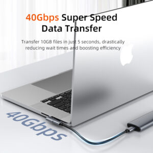 CABLETIME αντάπτορας USB-C CT-OTG41-AG, γωνιακός, USB4, 240W, 40Gbps, 8K, γκρι | Καλώδια - Αντάπτορες | elabstore.gr