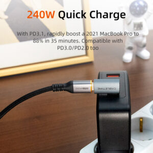 CABLETIME αντάπτορας USB-C CT-OTG42-AG, γωνιακός, USB4, 240W, 40Gbps, 8K, γκρι | eLabstore.gr CABLETIME αντάπτορας USB-C CT-OTG42-AG, γωνιακός, USB4, 240W, 40Gbps, 8K, γκρι | Καλώδια - Αντάπτορες | elabstore.gr