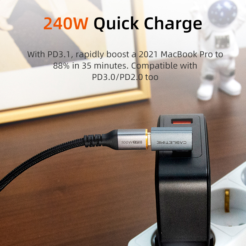 CABLETIME αντάπτορας USB-C CT-OTG42-AG, γωνιακός, USB4, 240W, 40Gbps, 8K, γκρι | eLabstore.gr CABLETIME αντάπτορας USB-C CT-OTG42-AG, γωνιακός, USB4, 240W, 40Gbps, 8K, γκρι | Καλώδια - Αντάπτορες | elabstore.gr