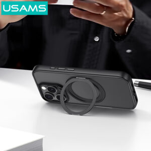 USAMS θήκη GZ US-BH895 για iPhone 16 Plus, διάφανη/μαύρη | Αξεσουάρ κινητών | elabstore.gr
