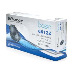 PHONOCAR σετ ηχεία αυτοκινήτου Basic 66123, 5.25", 60W, dual cone | Gadgets - Αξεσουάρ | elabstore.gr