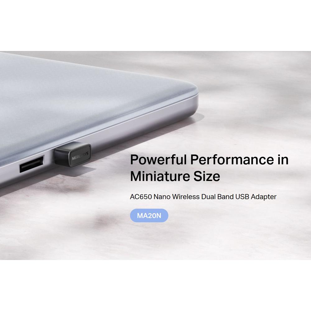 MERCUSYS ασύρματος USB αντάπτορας δικτύου MA20N, 650Mbps AC650, Ver 1.0 | eLabstore.gr MERCUSYS ασύρματος USB αντάπτορας δικτύου MA20N, 650Mbps AC650, Ver 1.0 | Δικτυακά | elabstore.gr