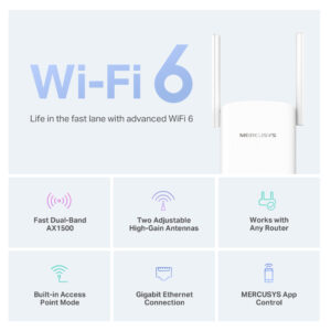 MERCUSYS range extender ME60X, WiFi 6, 1500Mbps AX1500, Ver. 1.0 | Δικτυακά | elabstore.gr