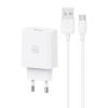 USAMS φορτιστής τοίχου SCXLTZ01 με καλώδιο micro USB, USB, 18W, λευκός | Αξεσουάρ κινητών | elabstore.gr